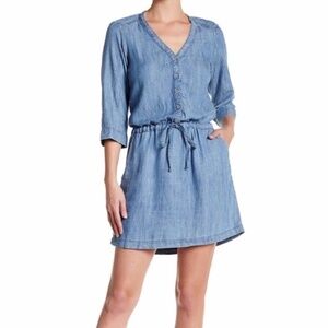 Michael Stars Chambray Denim Shirt Dress M